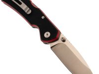 Складной нож Клык Техно, сталь N690, рукоять G10 черно-красный