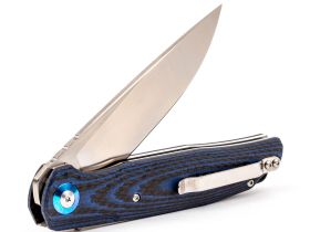 Складной нож Bestech Knives ASCOT, D2, Черно-синий карбон
