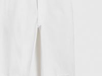 Прямые джинсы с разрезами на коленях, Белый