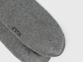 Высокие носки в рубчик, Серый