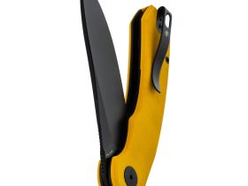 Раскладной нож Petrified Fish Waterspout, сталь 14C28N с покрытием PVD, рукоять желтый G10