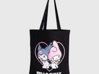 Сумка-шоппер с принтом для девочек, Черный