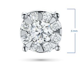 Подвеска из белого золота с бриллиантами э0901пд05153500