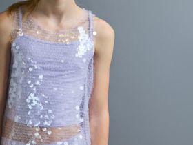 Мини-юбка с пайетками для девочек, Фиолетовый