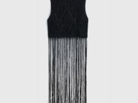 Топ кроше с бахромой, Черный