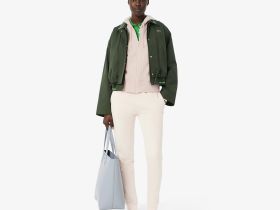 Женская флисовая толстовка Lacoste с капюшоном на молнии