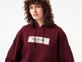 Женская хлопковая толстовка Lacoste с капюшоном