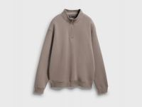 Толстовка с воротником-стойкой на молнии, Бежевый