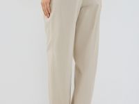 Льняные брюки Baggy, Бежевый