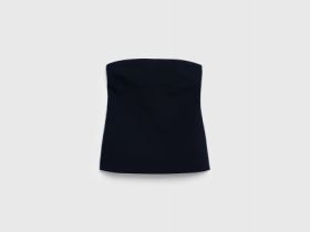 Корсетный топ из поливискозы, Черный