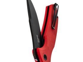 Складной нож Mr.Blade Hellcat Mini blackwash, сталь VG-10, рукоять Red G10