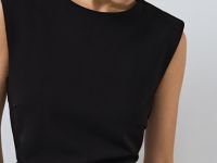 Платье макси без рукавов, Черный