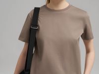 Футболка прямого кроя из мерсеризованного хлопка