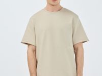 Футболка с текстовым принтом, Бежевый