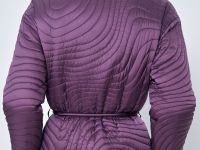 Двубортное утепленное пальто с воротником-стойкой