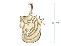 Классическая подвеска из желтого золота с бриллиантом э0301пд04201499