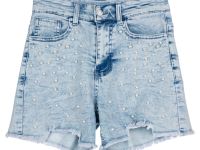 Шорты текстильные джинсовые для девочек