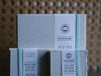 Скетчбук для акварели Potentane 19x19 см 24 л 300 г, 100% хлопок, мелкое зерно, рельефный край, голубой