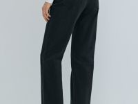 Прямые джинсы с высокой посадкой, Черный