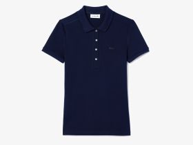 Женское поло Lacoste приталенного кроя из эластичного хлопка