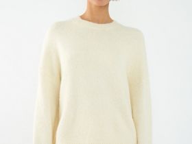 Джемпер оверсайз с шерстью, Желтый