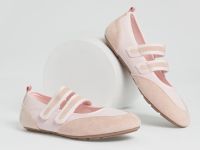 Балетки из искусственной замши для девочек, Розовый