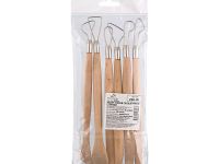 Набор стеков скульптурных с петлей VISTA-ARTISTA Sculpt 6 шт, дерево+нержав.сталь