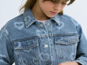 Джинсовая куртка для девочек, Голубой