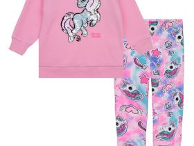 Комплект для девочки: толстовка, леггинсы