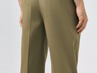 Брюки из твила, Бежевый