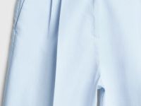 Шорты-бермуды со складками, Голубой