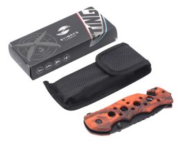 Нож складной Stinger FK-020OR, сталь 3Cr13, рукоять оранжевый алюминий