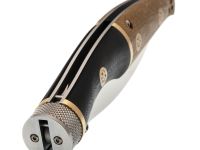 Складной нож Reptilian Трапёр-01 лимитированная версия, сталь D2, рукоять черный G10/коричневая микарта