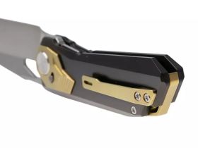 Складной нож Remette Peregrine Falcon, сталь M390, рукоять титан, коричневый/золотистый