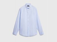 Рубашка из структурной ткани, Голубой