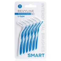 Ершики межзубные Revyline Smart L-type, размер 3 (0,60 мм) голубые, 6 шт.