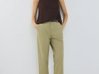 Брюки-чиносы с поясом, Зеленый
