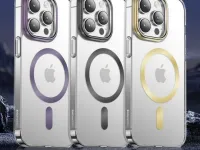 Чехол-накладка Keephone Dazzle Pro Magsafe для Apple iPhone 14 Pro пластиковый (фиолетовая рамка)