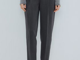 Зауженные брюки с ремнём, Серый
