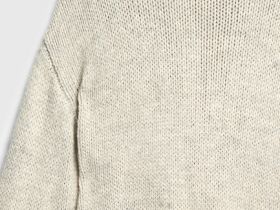 Вязаный джемпер с бахромой, Бежевый