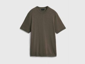 Вязаная футболка из пряжи с вискозой, Коричневый