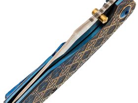 Складной нож Assassin knives Mini Rex, сталь Elmax/Damascus, рукоять титан