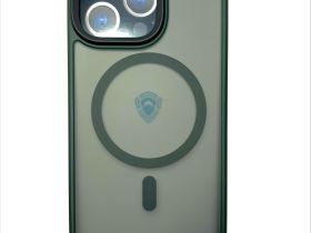 Чехол-накладка Dfansdesign Magsafe Case для Apple iPhone 13 Pro пластиковый (темно-зеленая рамка)