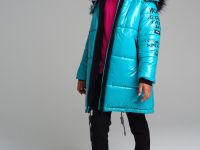 Пальто текстильное с полиуретановым покрытием для девочек