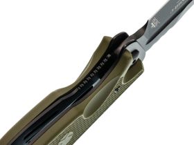 Складной нож Офицерский-С, сталь D2, рукоять пластик, зелёный