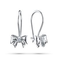 Серьги из серебра с бриллиантами э0601сг07171400