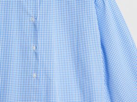 Рубашка в клетку виши, Голубой