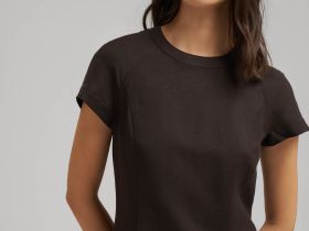 Платье мини изо льна и вискозы