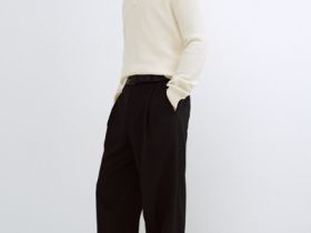 Широкие брюки с ремнём, Черный