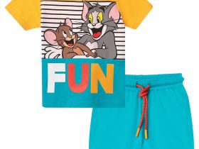 Комплект детский трикотажный для мальчиков: фуфайка (футболка), шорты